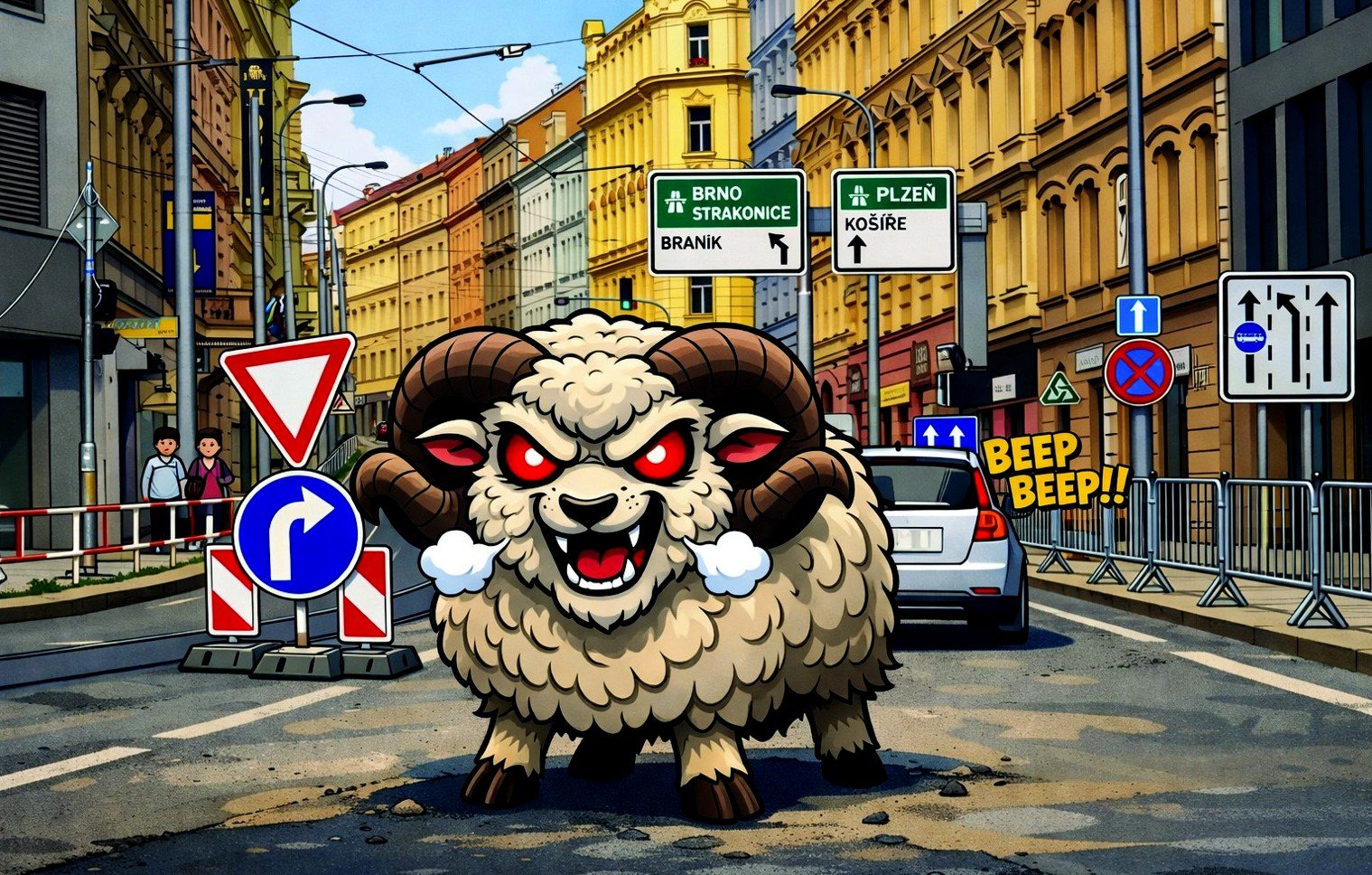 Dopravní apokalypsa na Pětce