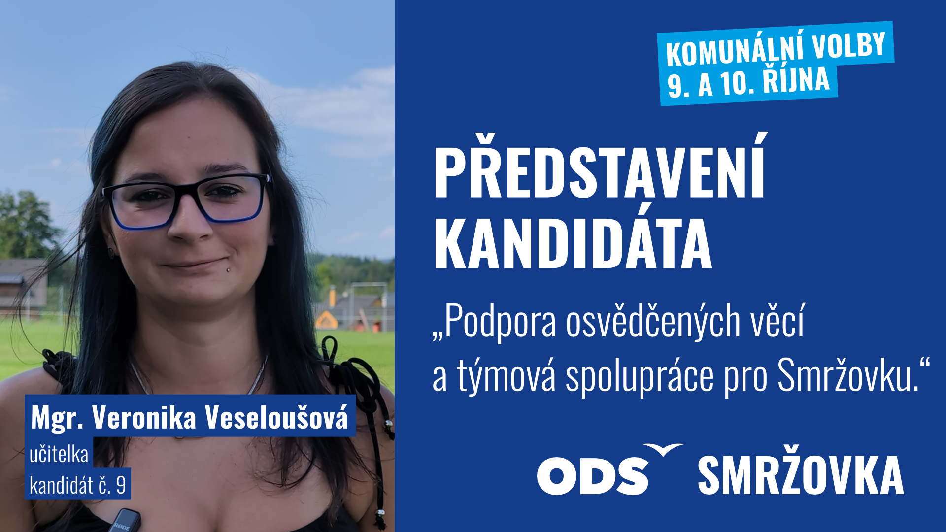 Představení kandidátů: Veronika Veseloušová – Z každodenních maličkostí vzniká město, ve kterém se dobře žije
