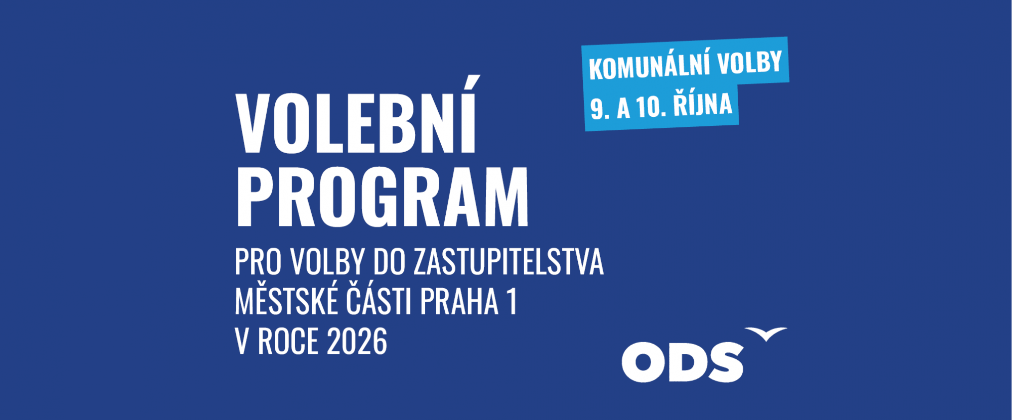ODS Praha 1 představuje volební program pro komunální volby 2026