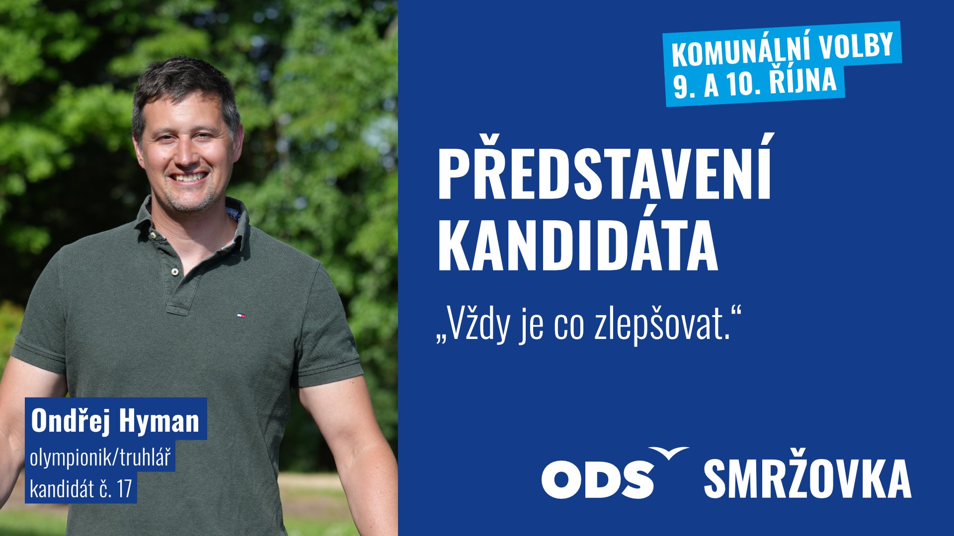 Představení kandidátů: Ondřej Hyman – Zvelebování sáňkařské dráhy, olympijské srdce a chuť posouvat Smržovku dál